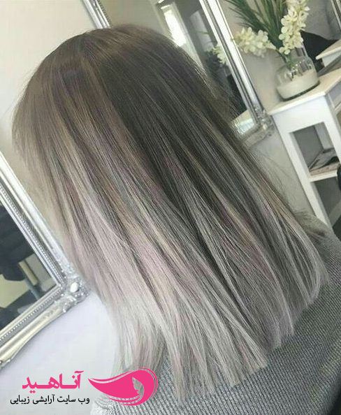 Beige-gray-blonde, gray hairstyle